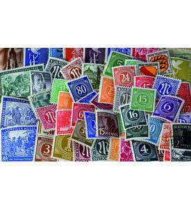 Deutschland Kollektion 1945-1949 von 100 verschiedenen Werten mit Nr. 108-110 Goethe 1949