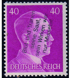 Lokalausgabe M�hlberg 40 Pfg. - Ausgabe Hitler postfrisch mit Aufdruck
