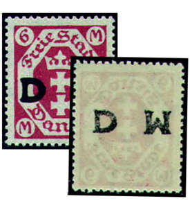 Danzig Dienstmarke Nr. 26 postfrisch Gummidruck