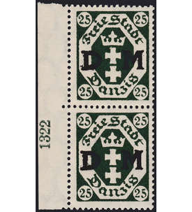 Danzig Dienstmarke Nr. 5 HAN postfrisch Hausauftragsnummer