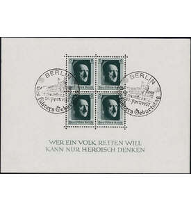 Deutsches Reich Block 7 mit Sonder- stempel - Berlin - vollgummiert