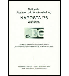 BRD Bund Schwarzdruck NAPOSTA `76