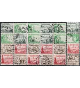 Deutsches Reich Zusammendrucke SK31-32,W123-26,131-34 gestempelt Schiffe 1937