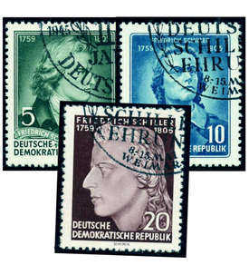 DDR Sammlung mit Nr. 464-466 gestempelt