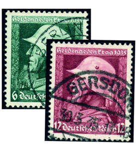 Deutsches Reich Nr. 569-570x gestempelt in Bedarfsqualität
