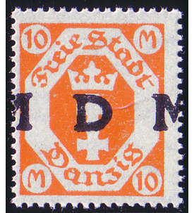 Danzig Dienstmarke Nr. 31y postfrisch** Verschobener DM-Aufdruck