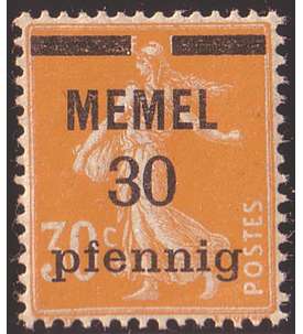 Memel Nr. 21 postfrisch ** auf GC-Papier