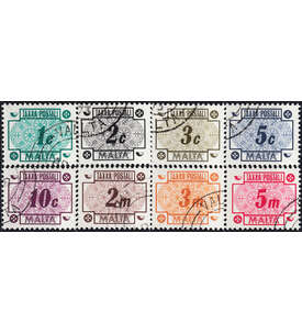 Malta Portomarken Nr. 38-45 gestempelt