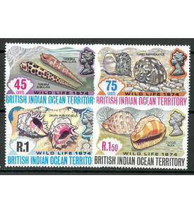Britisches Territorium im Indischen Ozean Nr. 59-62 ** postfrisch Meeresschnecken