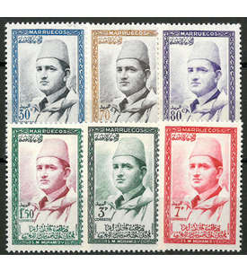 Marokko (Nordzone) Nr. 16-21 ** postfrisch K�nig Mohammed V.