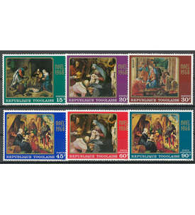 Togo Nr. 679-684 A  ** postfrisch Weihnachten 1968: Gem�lde