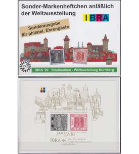 BRD Bund Sondermarkenheft IBRA 1999 fr Ehrengste