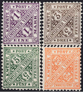 Wrttemberg Nr. 208-210,212 postfrisch **