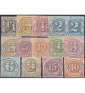 Thurn und Taxis Nr. 18,19,24,25,35,39,43,44,47-52 mit Geflligkeitsstempel