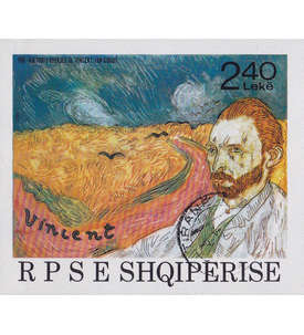 Gem�lde Blocks mit Albanien Block 92 gestempelt