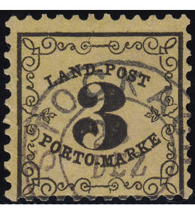 Altdeutschland gestempelt mit Baden Portomarke Nr. 2