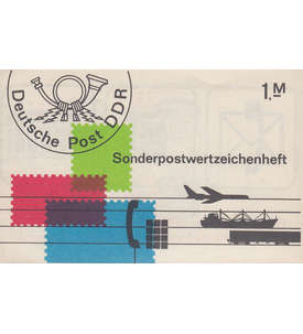 DDR Sondermarken-Heftchen SMHD 16 postfrisch ** Postwetzeichen + Poststempel