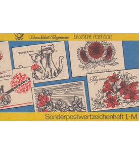 DDR Sondermarken-Heftchen SMHD 19 postfrisch ** Schmuckblatt-Telegramme