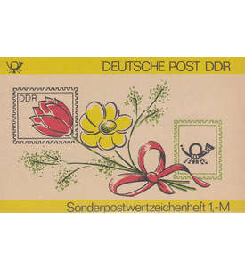 DDR Sondermarken-Heftchen SMHD 20 postfrisch ** Briefmarke-Blumen-Posthorn