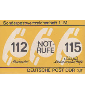 DDR Sondermarken-Heftchen SMHD 26 postfrisch ** Notrufe
