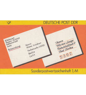DDR Sondermarken-Heftchen SMHD 34 postfrisch ** Postanschriften