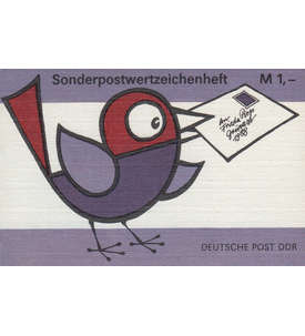 DDR Sondermarken-Heftchen SMHD 37 postfrisch ** Vogel mit Brief