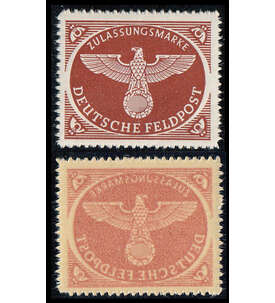 Deutsches Reich Feldpost Nr. 2By postfrisch mit Abklatsch