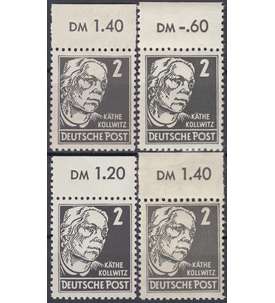 DDR Nr. 327vaXI,vaXII,vbXI + zaXII postfrisch Oberrand 