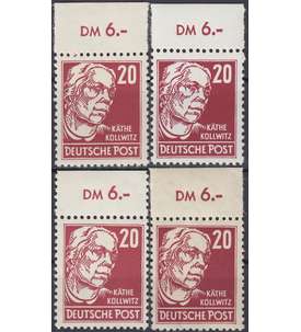 DDR Nr. 333 vaXI, vaXII, vbXI + zaXI postfrisch Oberrand