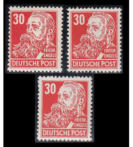 DDR Nr. 335 vaXII, vaYI + vbXI, postfrisch **