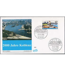 BRD Nr. 1583x Ersttagsbrief Koblenz 1992