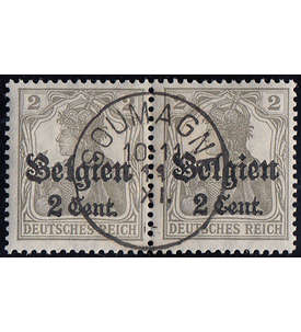 Deutsche Besetzung Belgien Nr. 10 als Paar mit Stempel vom 11.11.1918