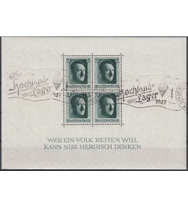 Deutsches Reich Block 7 mit SST Bad T�lz-Sonderpostamt Hochland-Lager 1937