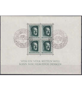 Deutsches Reich Block 7 mit SST N�rnberg 20. April 1937 - Stadt der Reichsparteitage