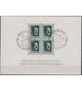 Deutsches Reich Block 7 mit SST  Berlin 16.4.1937 - Nationale Briefmarken-Ausstellung
