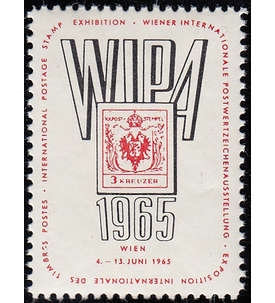 sterreich Sonder-Vignette WIPA 1965