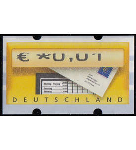 BRD Bund ATM Nr. 5 postfrisch ** Abart -oberer Aufdruck fehlt
