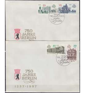 DDR Nr. 3071-3074 FDC 2 Ersttagsbriefe 750 Jahre Berlin