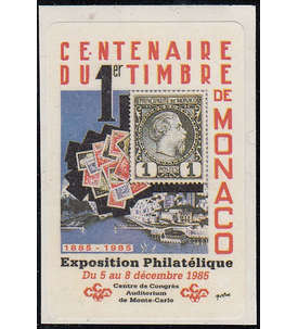 Monaco Vignette 100 Jahre Briefmarken in Monaco