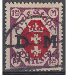 Danzig Dienstmarke Nr. 17 mit Bedarfsabstempung