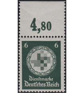 Deutsches Reich Dienst Nr. 135y postfrisch ** signiert Schlegel Oberrandstück