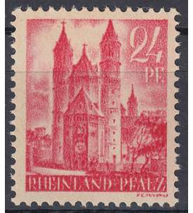 Frz. Zone Rheinland-Pfalz Nr. 8vw postfrisch ** grobkörnige Gummierung