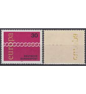 BRD Bund Nr. 676 postfrisch ** mit Abklatsch der goldenen Schrift auf Gummierung