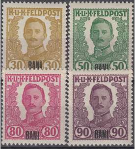 sterreichisch-ungarische Feldpost Nr. VIII,X,XII+XIII postfrisch **