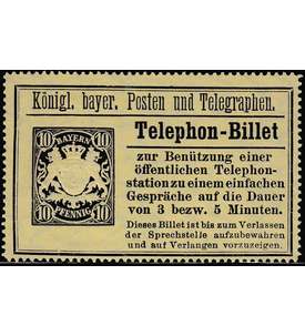 Bayern Telephon-Billet