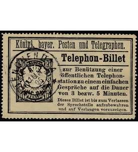 Bayern Telephon-Billet entwertet