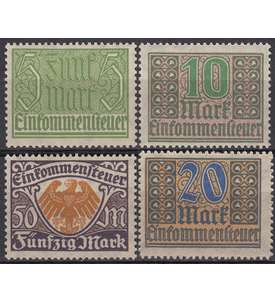 Einkommenssteuermarken 4 Werte postfrisch **