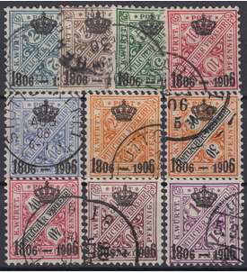 Wrttemberg Nr. 217-226 gestempelt