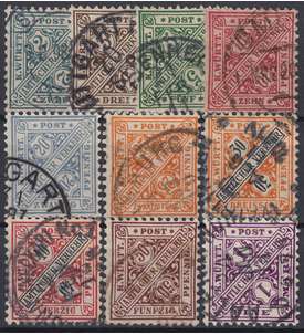 Wrttemberg Nr. 227-236 gestempelt