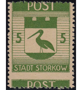 Deutsche Lokalausgabe Storkow Nr. 11 postfrisch ** Verzhnung